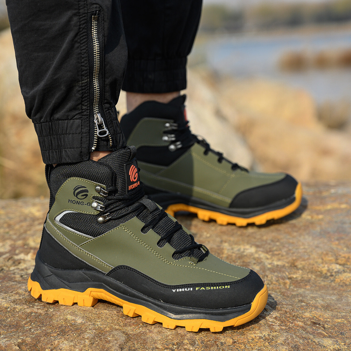 Waterproof Work Boots Mens Safety Shoes Steel Toe Botas De Trabajo Para Hombre