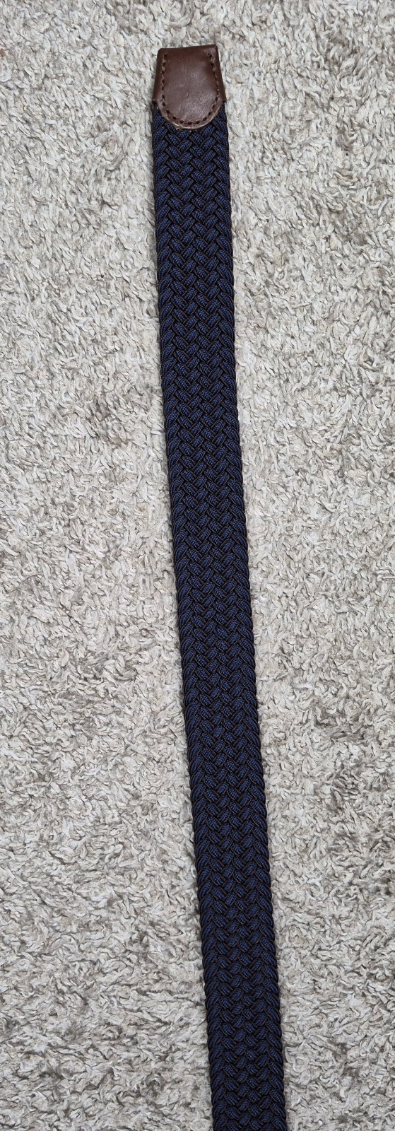 Tommy Bahama Stretch Braided Woven Belt Leather Tips Mens L/XL 50″ Full Length