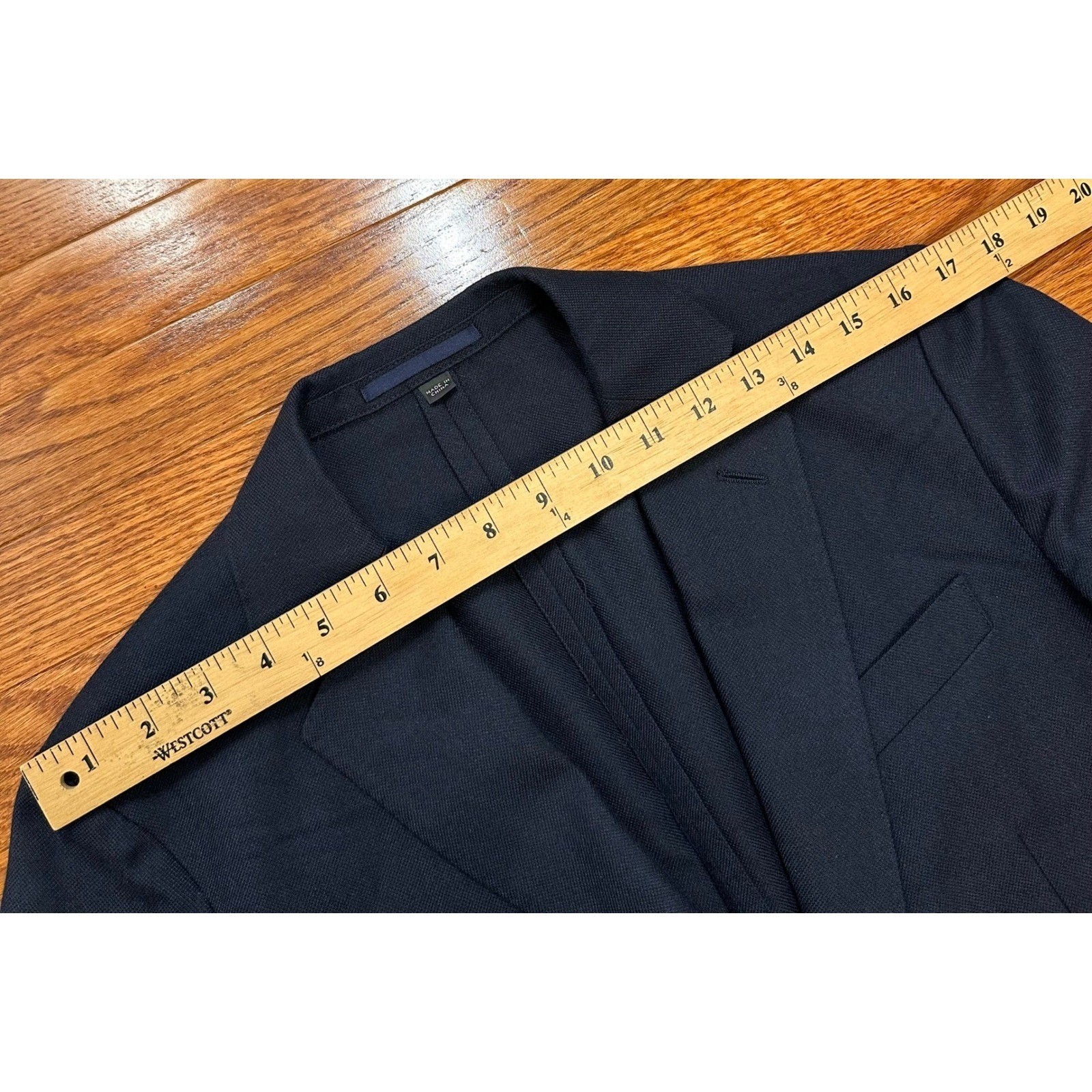 J.Crew Ludlow Blazer Mens 34S Slim Navy Moon Worsted Wool Cotton Unstructured