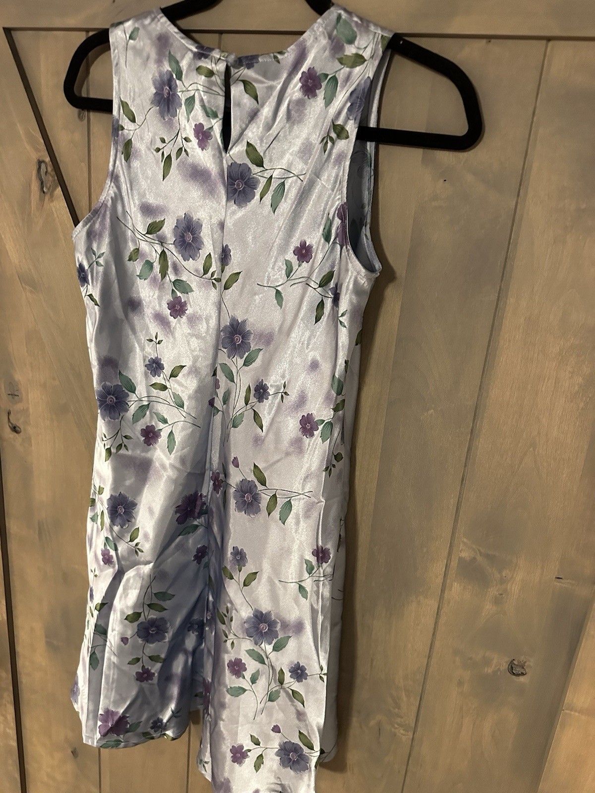 Y2K Vintage Breakin Loose Floral Satin Fairy Dress Juniors 7/8 Whimsigoth Grunge