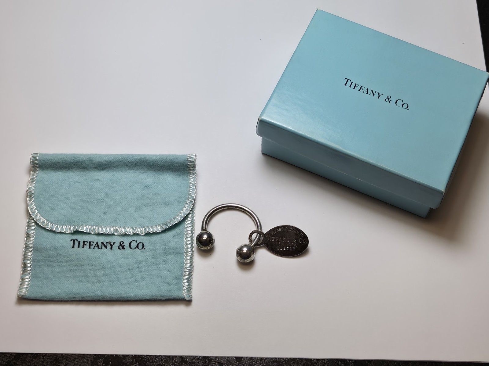 Tiffany & Co .925 Sterling Silver Key Ring – Engraved JJP