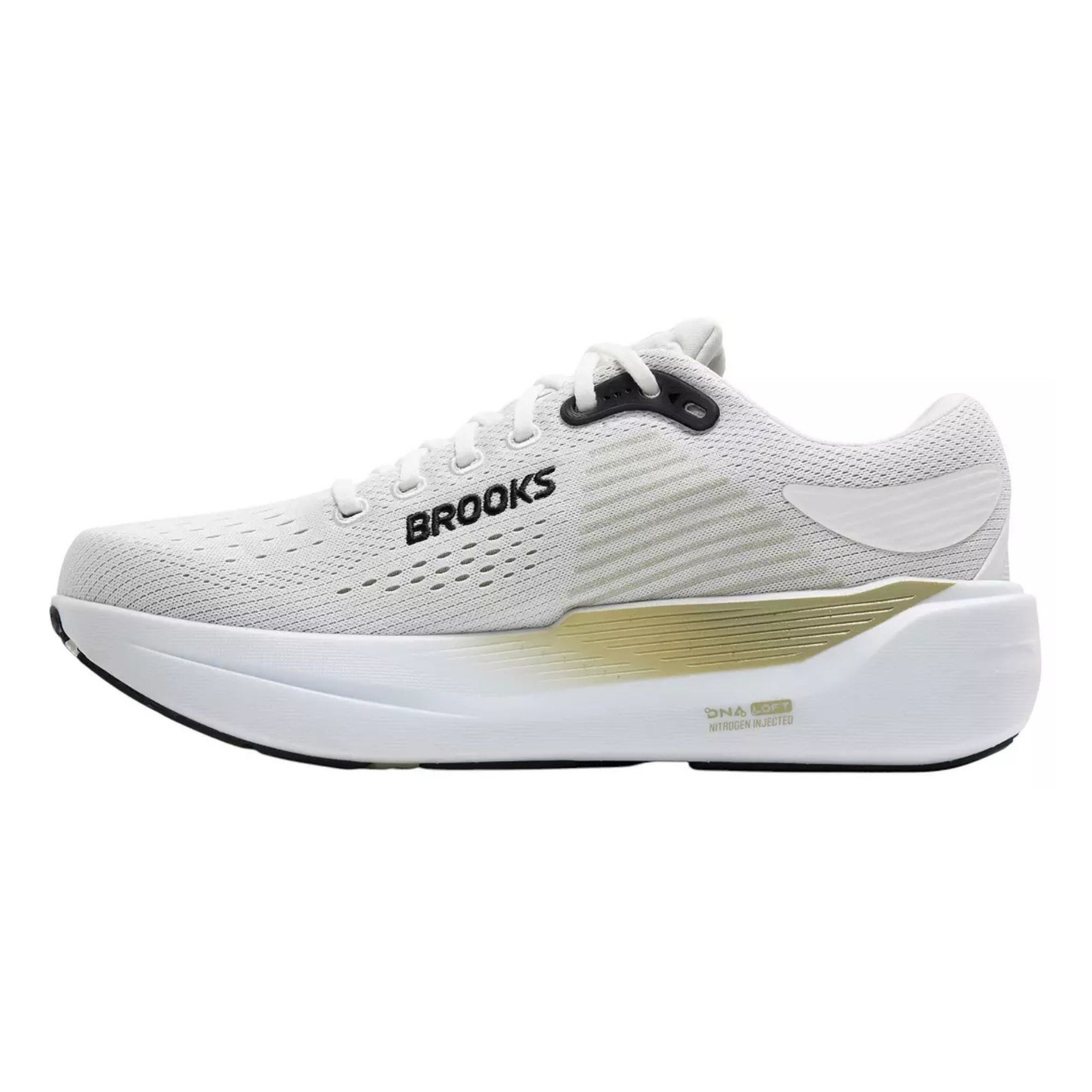 Brooks Men’s Ghost Max 3 Running Shoes – Bright White/Tea/Black – Medium/D