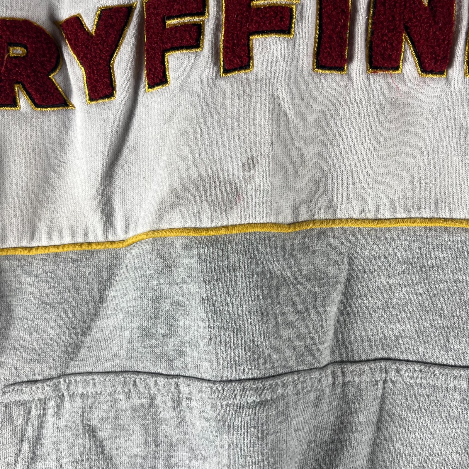 Harry Potter Men’s Hoodie Size M Red Colorblock GRYFFINDOR Sweatshirt