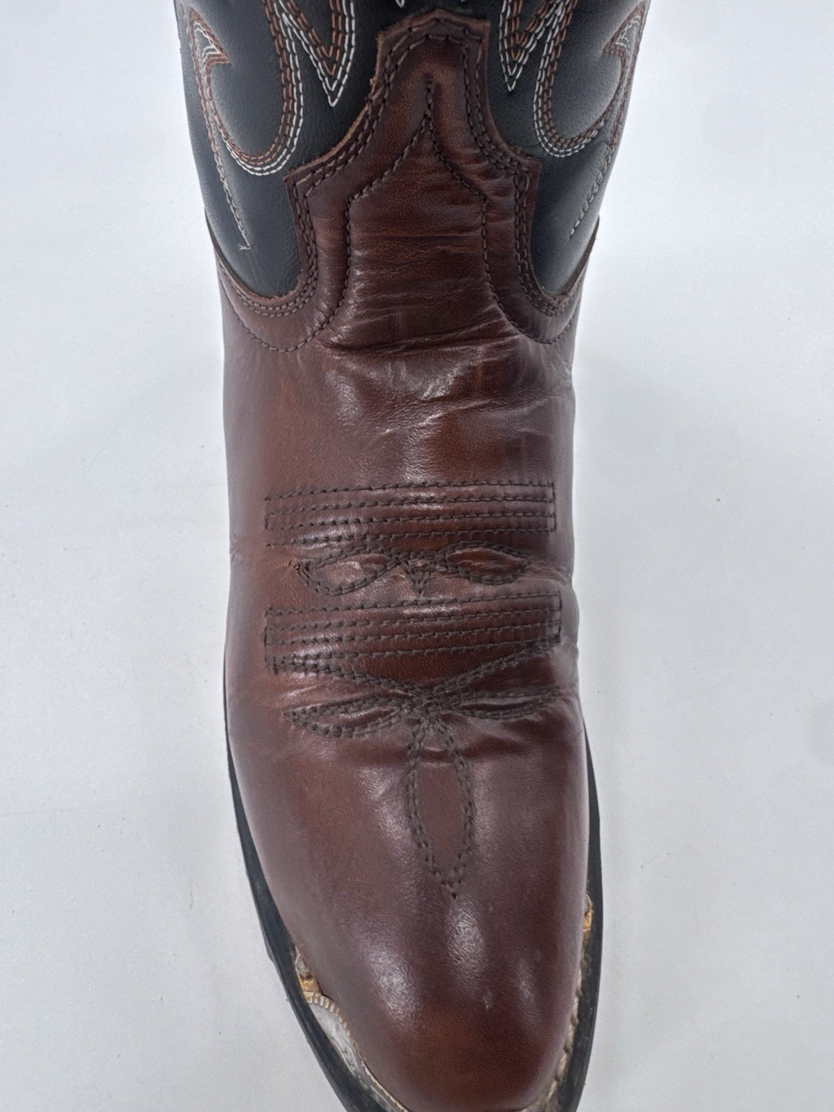 Laredo Men’s 28-2464 Nashville Leather Cowboy Boot Size 7 EW Peanut