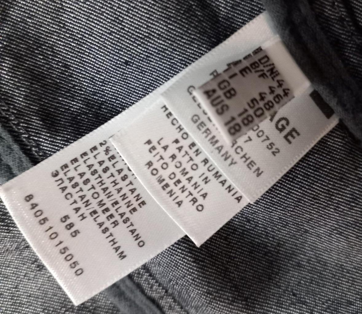 APANAGE DENIM JACKET INDIGO BLUE BLAZER WITH STRETCH SIZE 18 DESIGNER BOUTIQUE