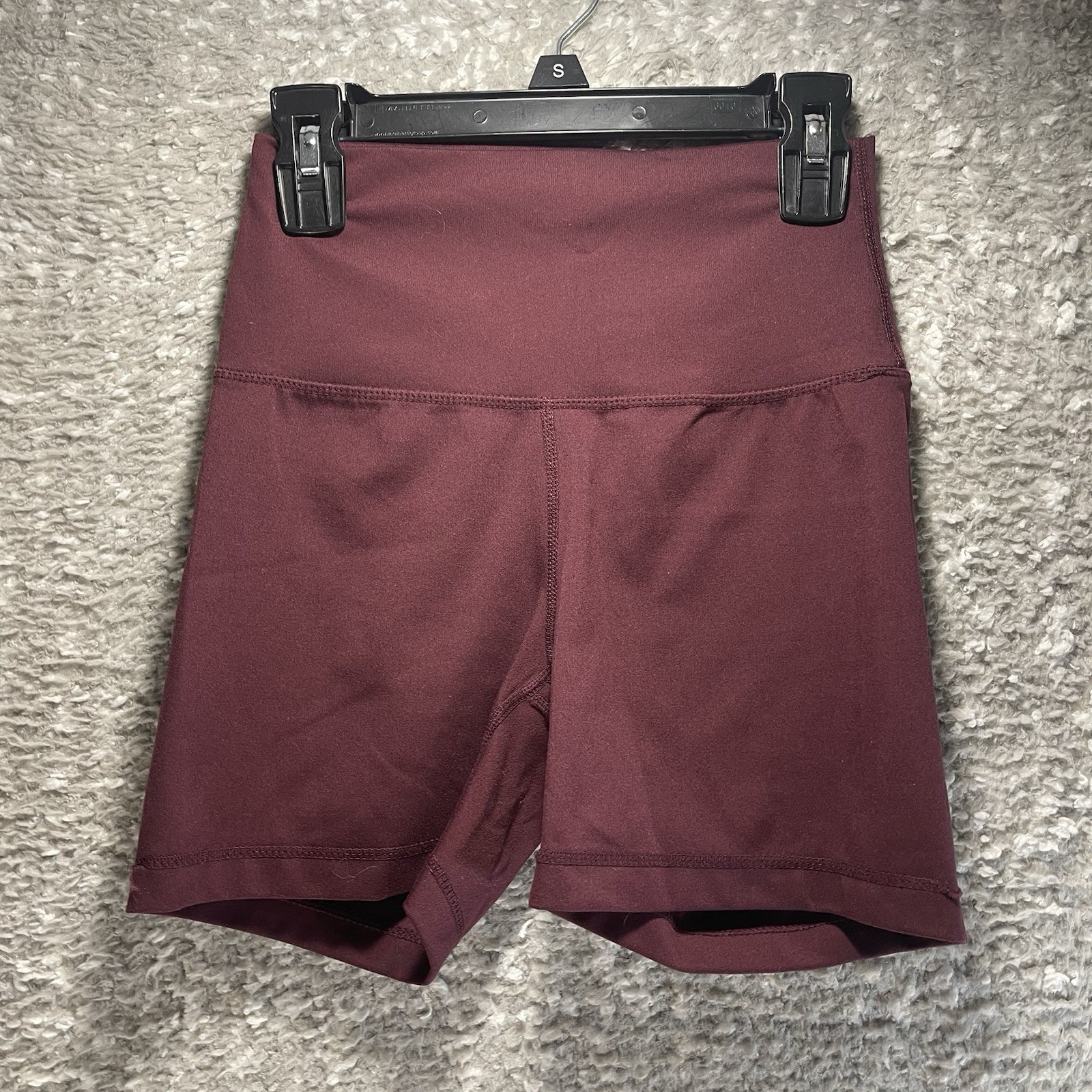 Yogalicious Lux Everyday 4” Biker Short Small Burgundy Polyester Sports