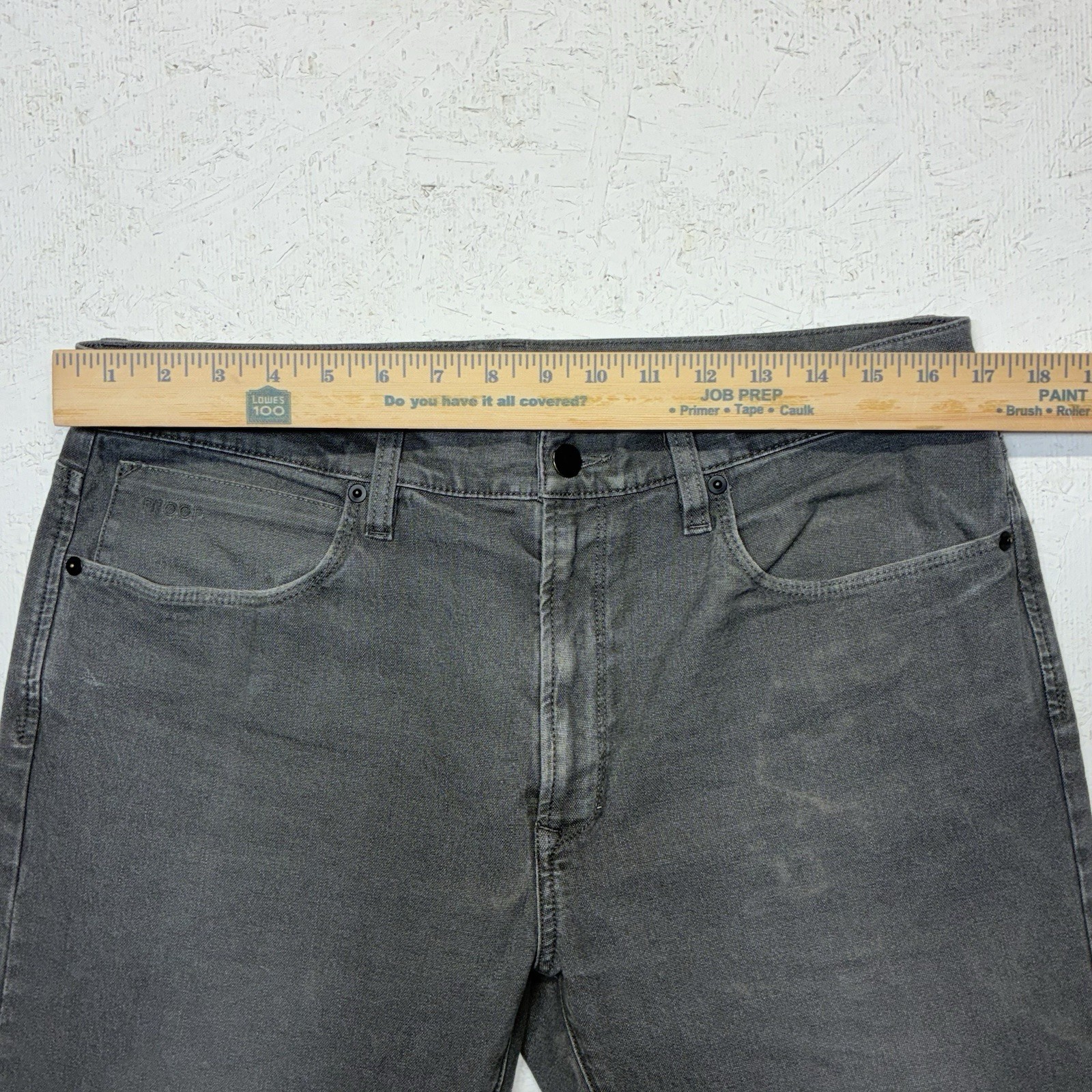 Proof Pants Rover Men 33×32 Gray Slim Fit Canvas Stretch Outdoor Casual Distress