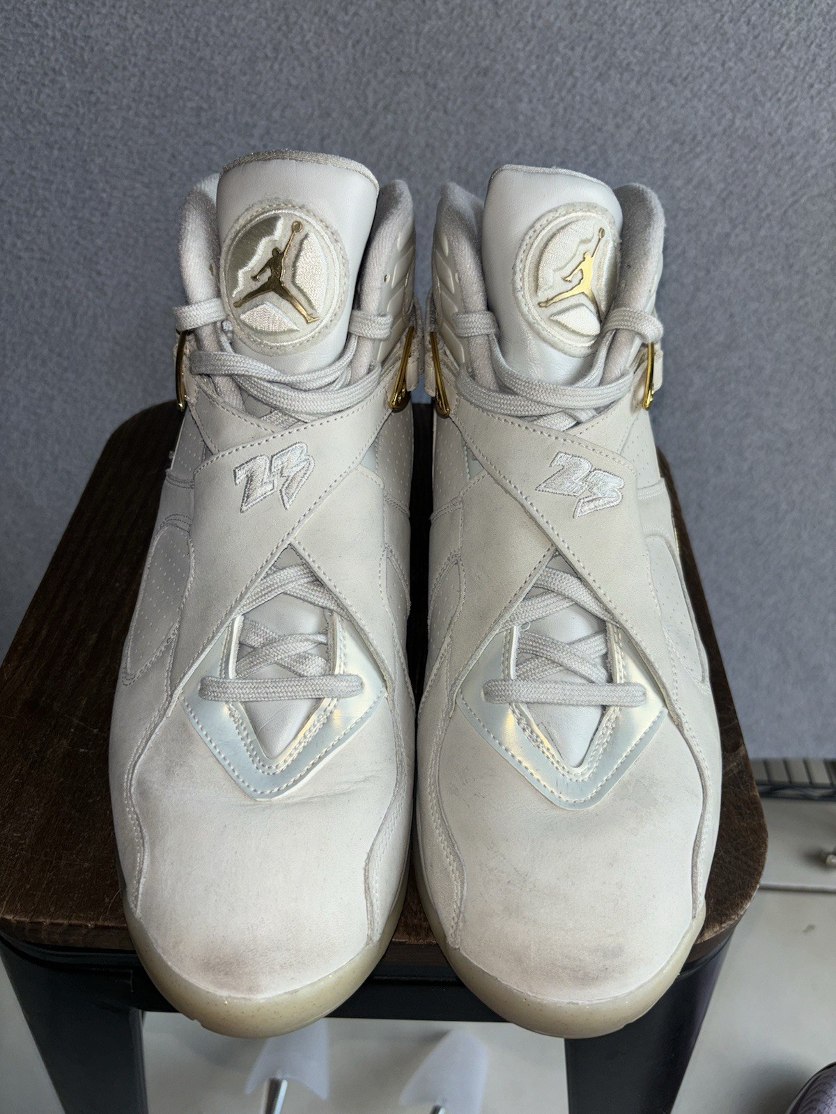 Air Jordan 8 Retro C&C Trophy Champagne 2016 Size 11.5 Pre-owned