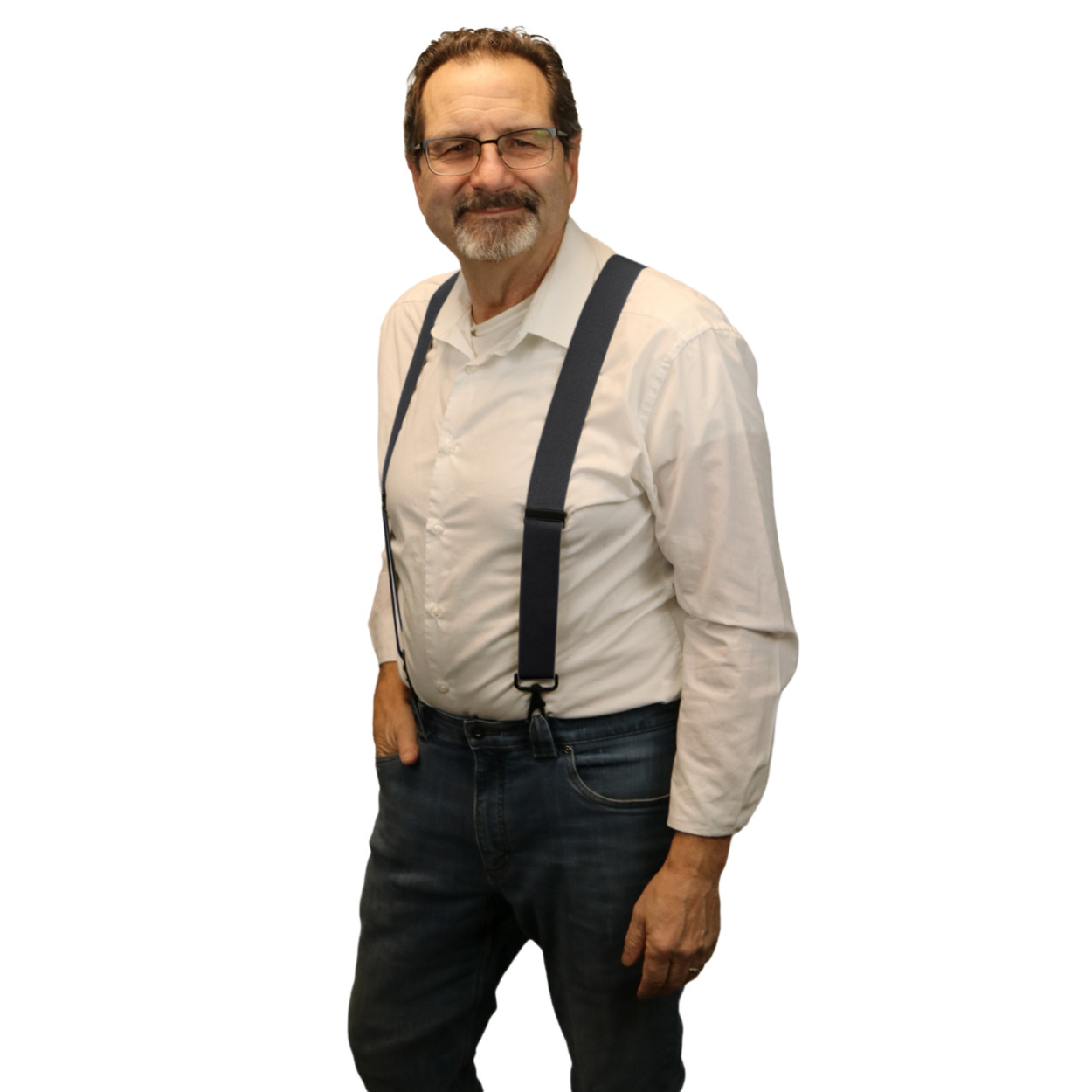 Men’s Suspenders – Various Colors, X Style Belt Loop Trigger Snap, USA Made