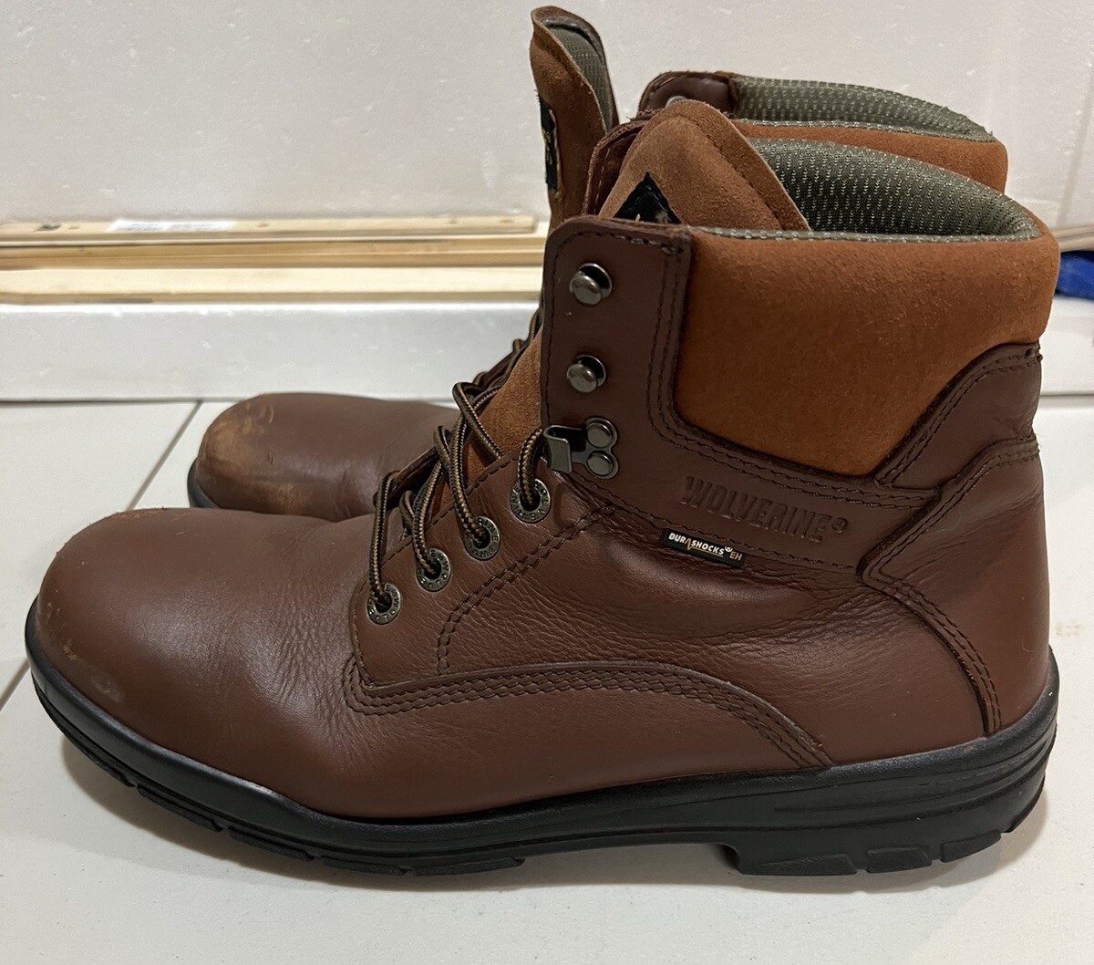 Wolverine Sz 12M 6″ Durashock Steel Toe Work Boot W03120 ANSI/ASTM I75 C75