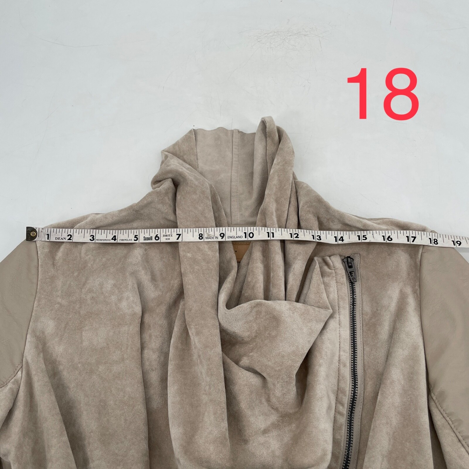 Blank NYC womens Size L Sunny Days Moto Jacket faux suede asymmetrical zip