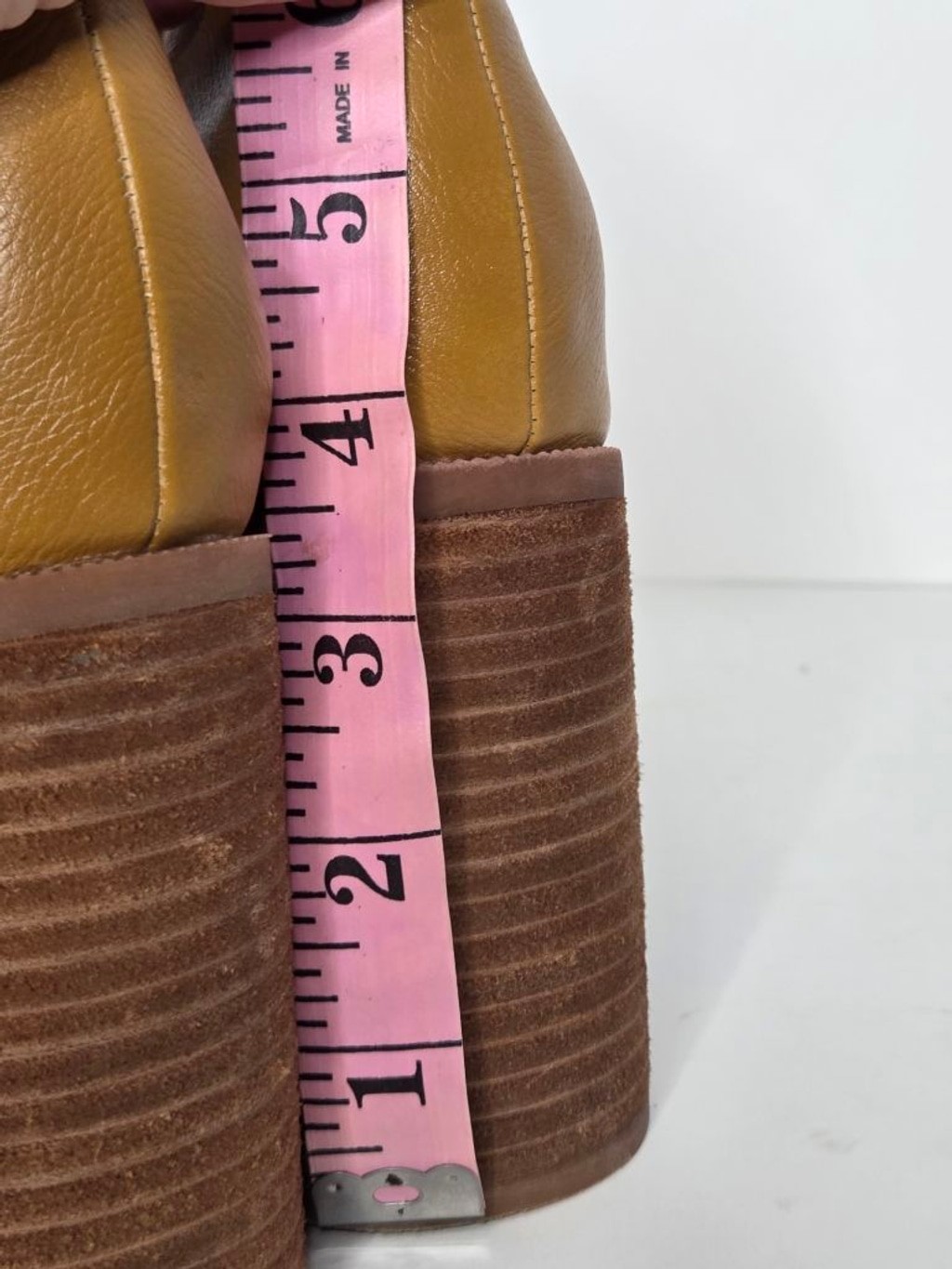 Yellow Box Loredo D’Orsay Platform Clogs Tan Women’s Size 8.5 Cognac Chunky Boot