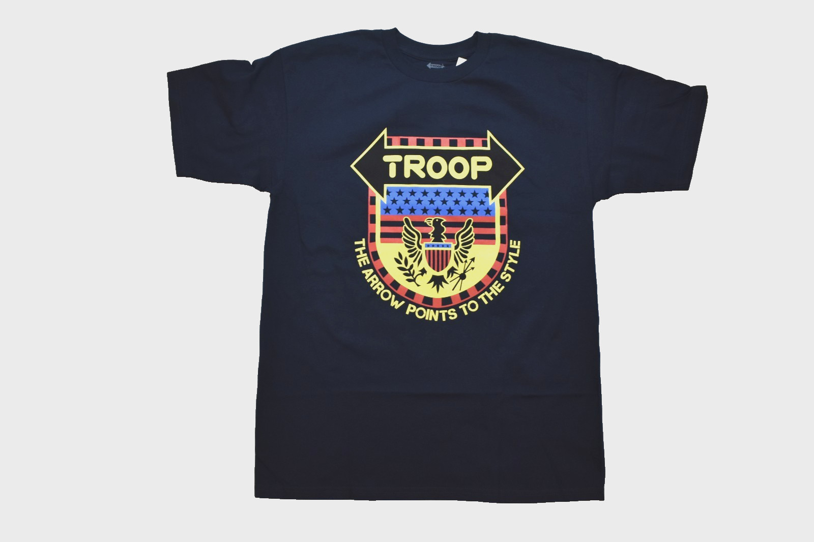 Troop Streetwear Brand Mens The Arrow Points To The Style Blue Shirt NWT Large