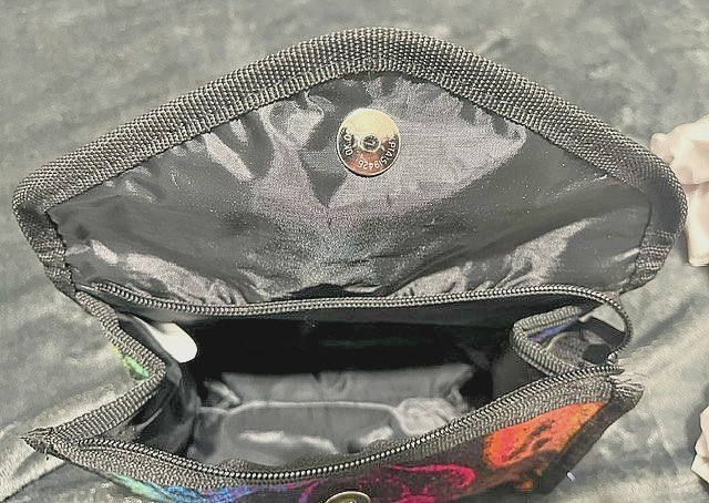 Pendleton RARE Wool and Leather Sugar Skulls Makeup Bag/Clutch