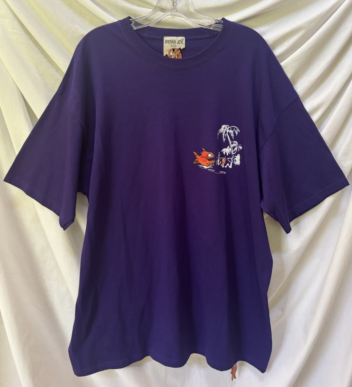 NWT Pirana Joe Dark Purple Roatan T Shirt XXL New w Tag ~ 2XL