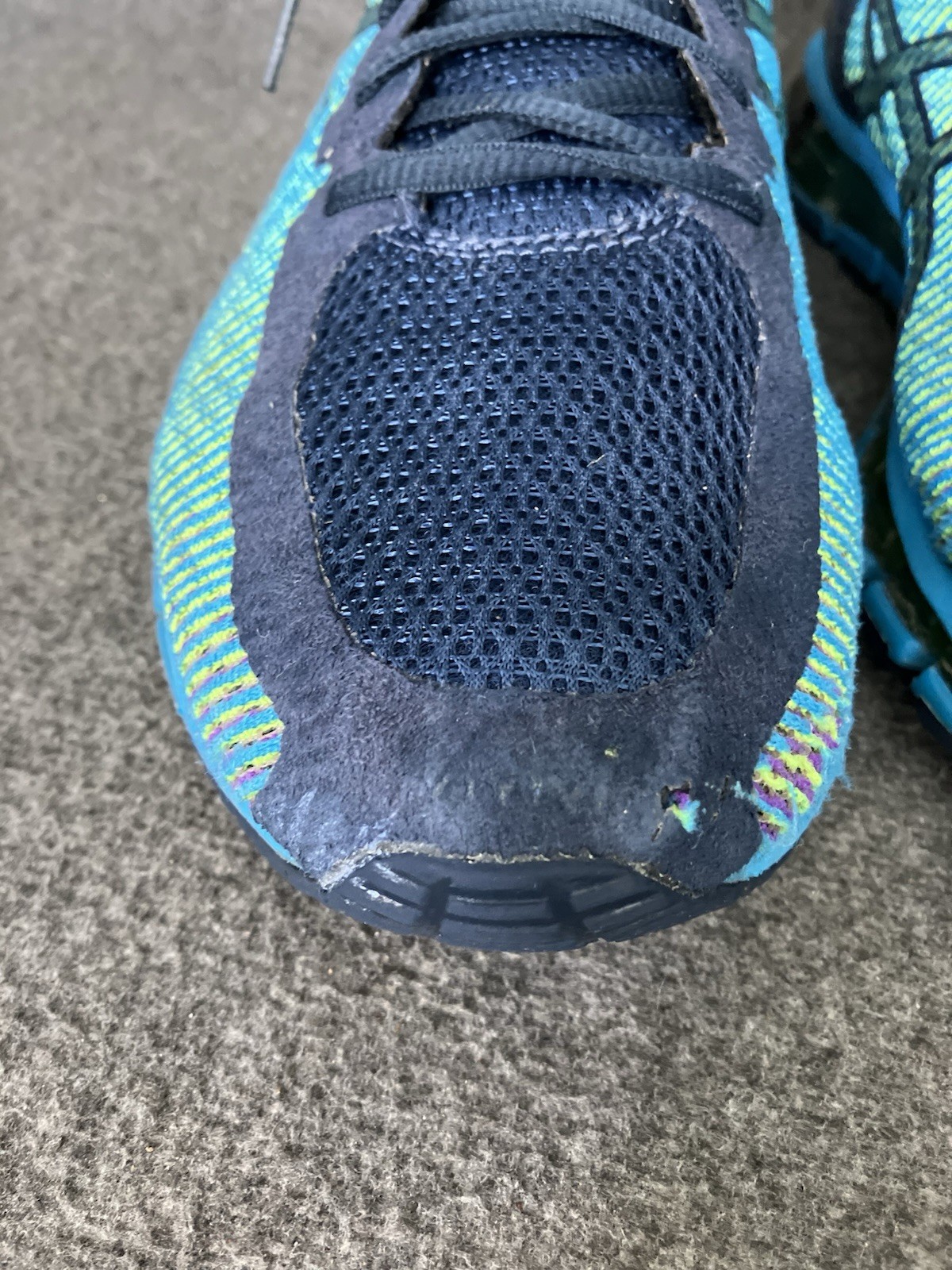 Asics Gel Quantum 360 Mens 13 Blue Yellow Running Shoes Sneakers 1021A134 ISSUES