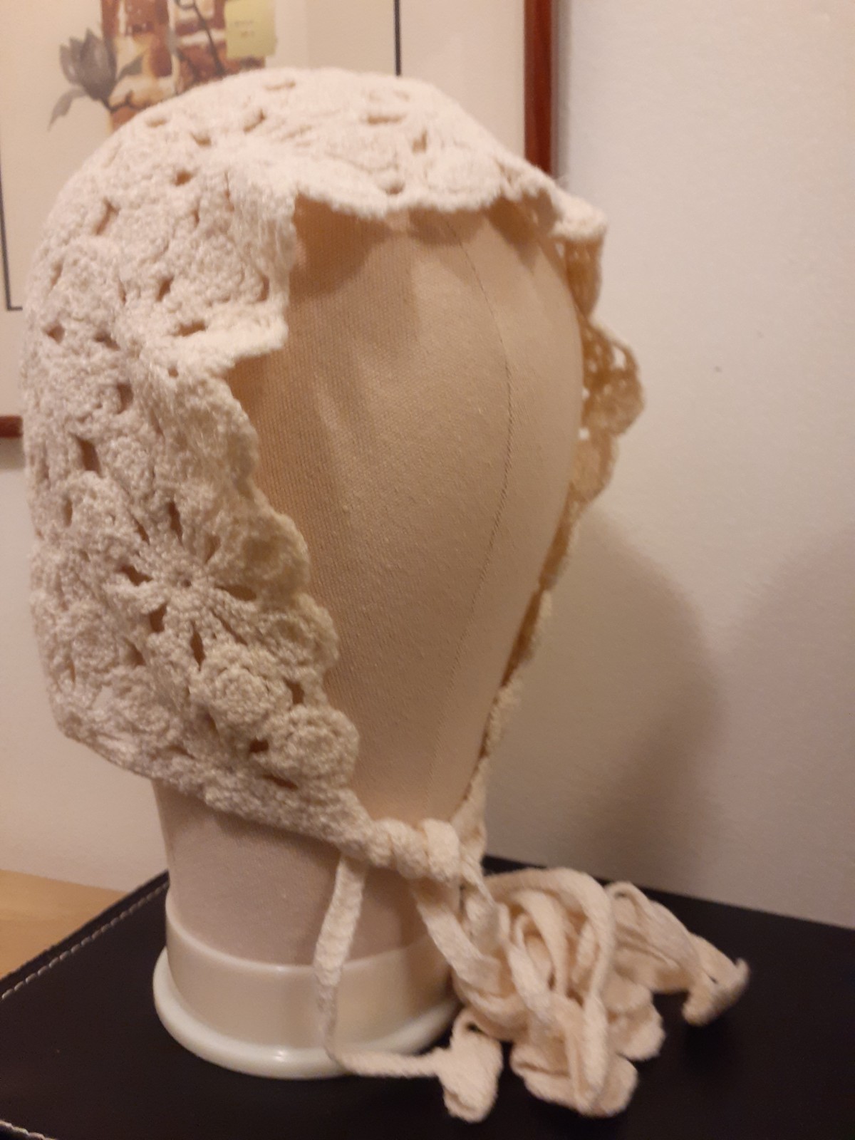 Mixed Lot of 2 Fabric Head Gears/Bonnet with Chin Strap and 1 Cross Body Bag