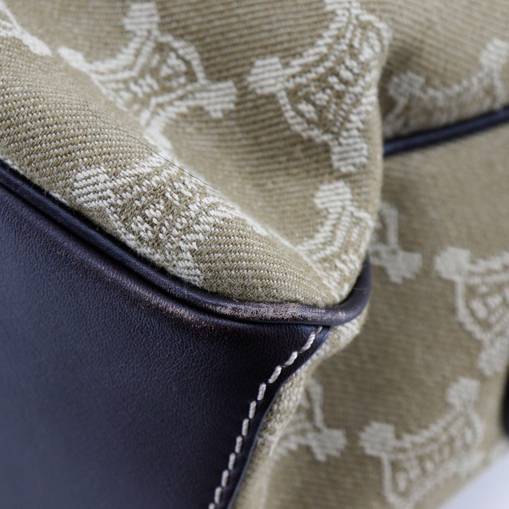CELINE Boogie bag Handbag Macadam khaki canvas Women