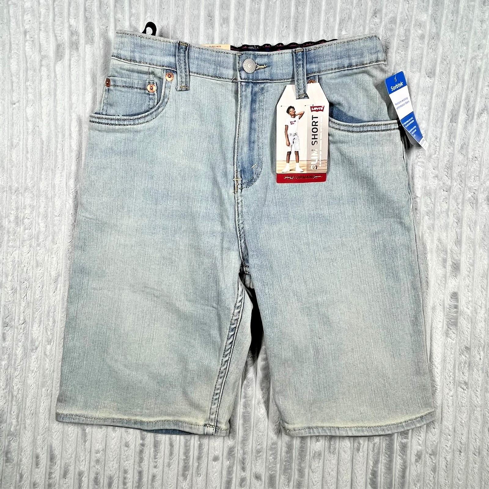 Levi’s Slim Short Youth 18 Reg Light Wash Stretch Comfort Adjustable Waistband