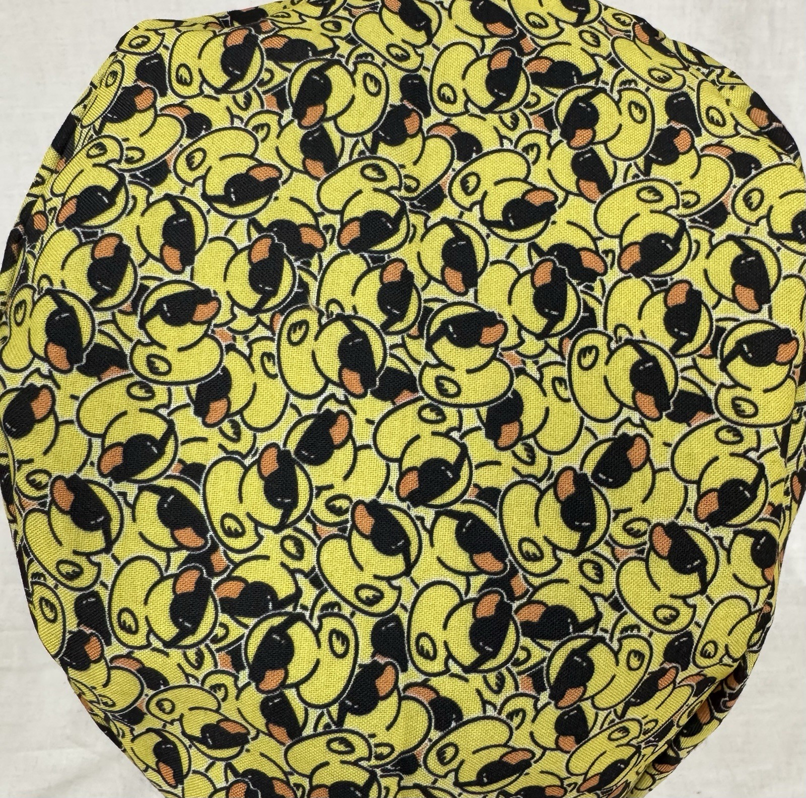 Men/Women Surgical Scrub Cap Lined Yellow Duck 100% Cotton