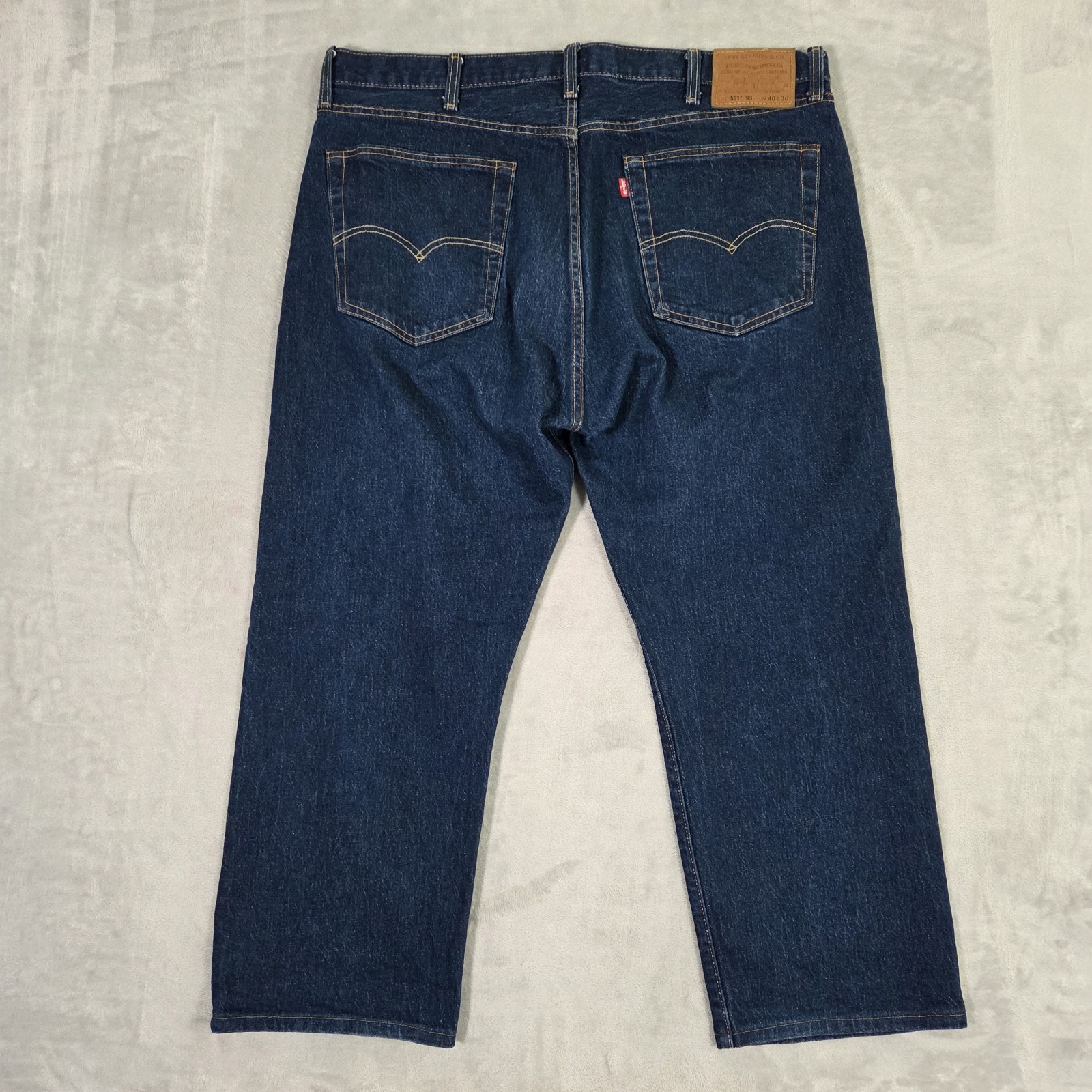 Levi’s Premium 501 ’93 Straight Leg Jeans Mens 40×26 Blue Medium Wash Button Fly