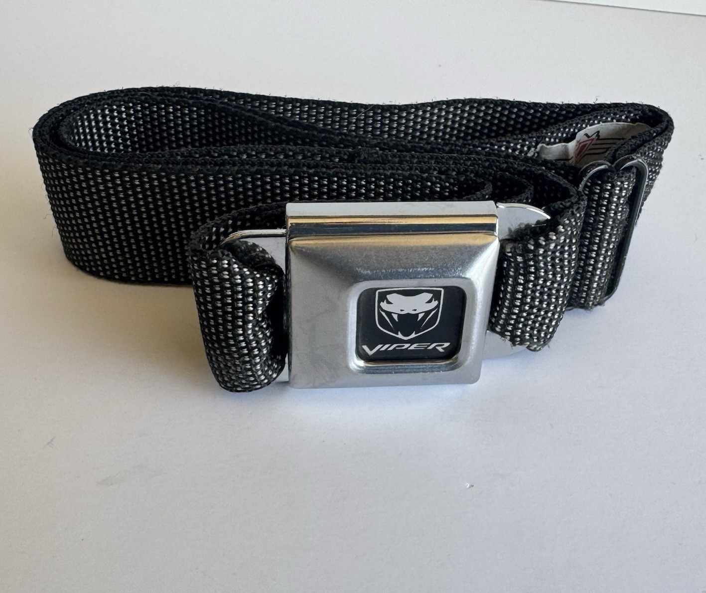 Buckle-Down Viper Black 1.5″ Web Belt Adjustable Silver Metal Buckle