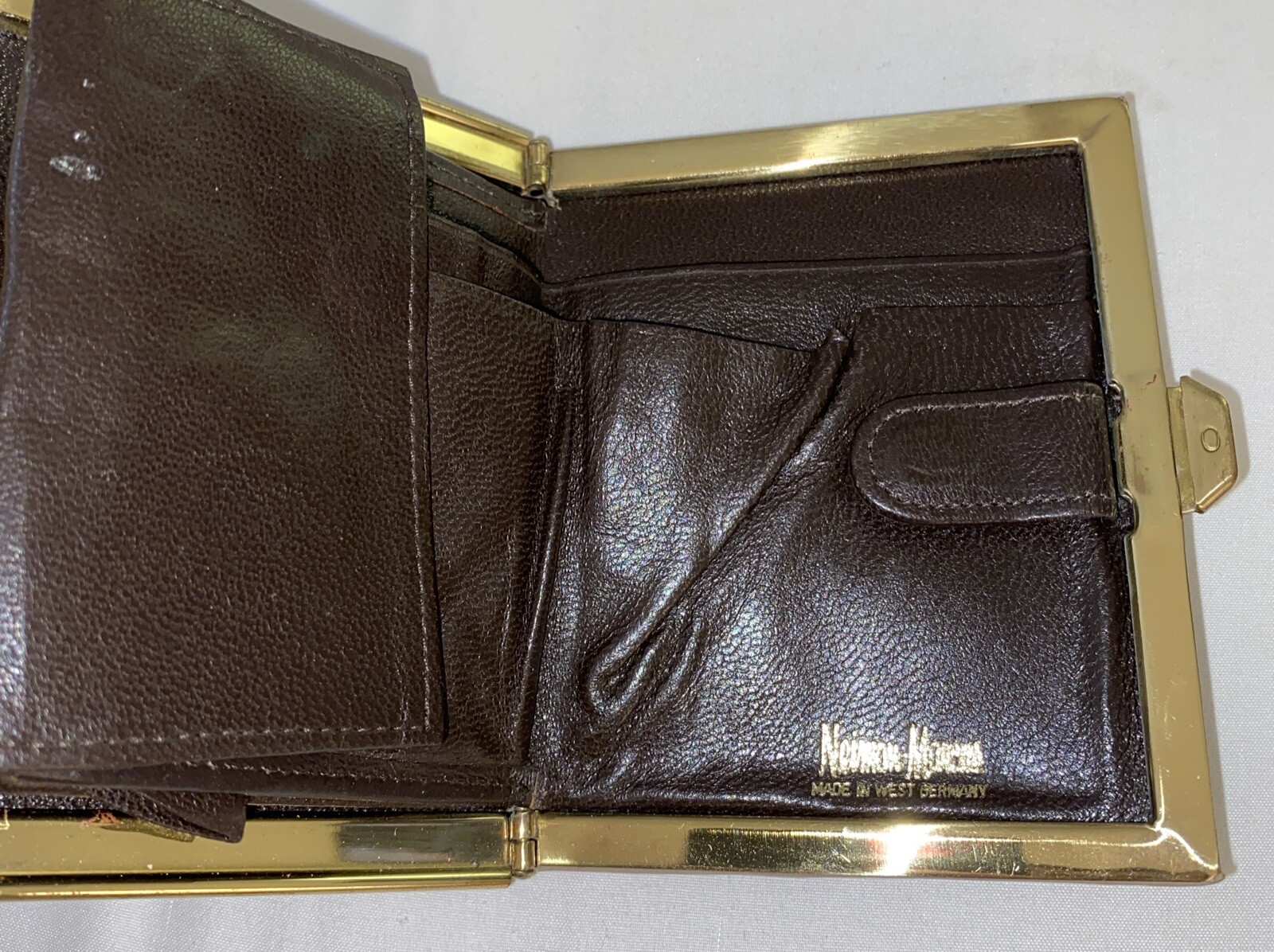 Vintage NEIMAN MARCUS West Germany Small Wallet Coin Purse Leather Rare!