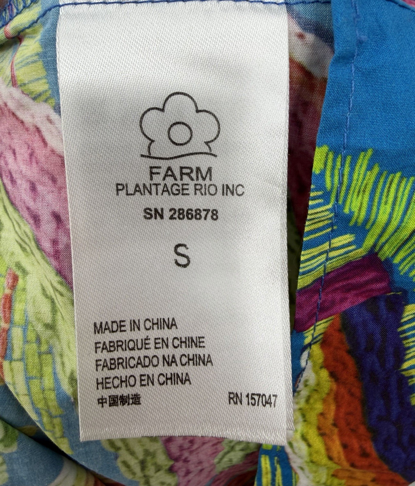 Anthropologie Farm Rio Tropics Tiered Midi Dress Size Small-FLAW