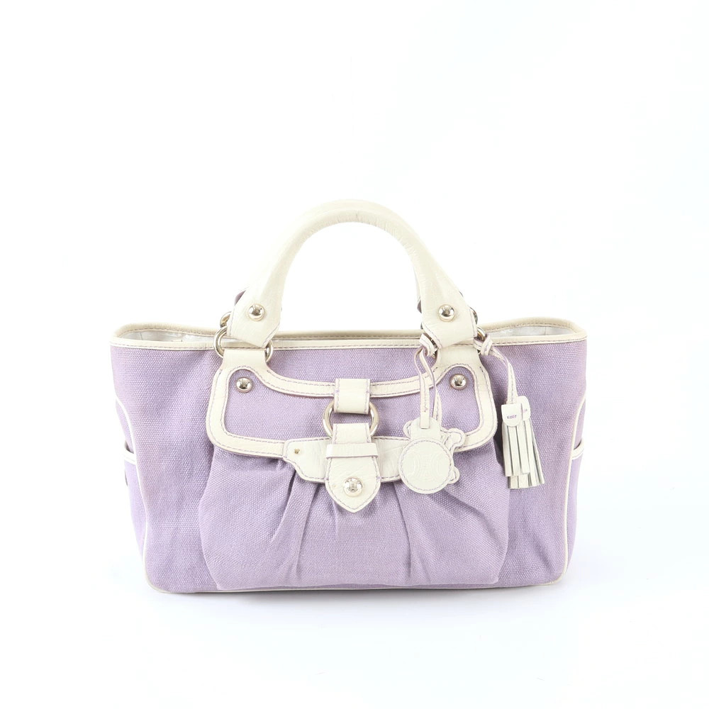 Celine Boogie Bag Leather Canvas Handbag Tote Triomphe Genuine Ladies Rbm Ed48-9