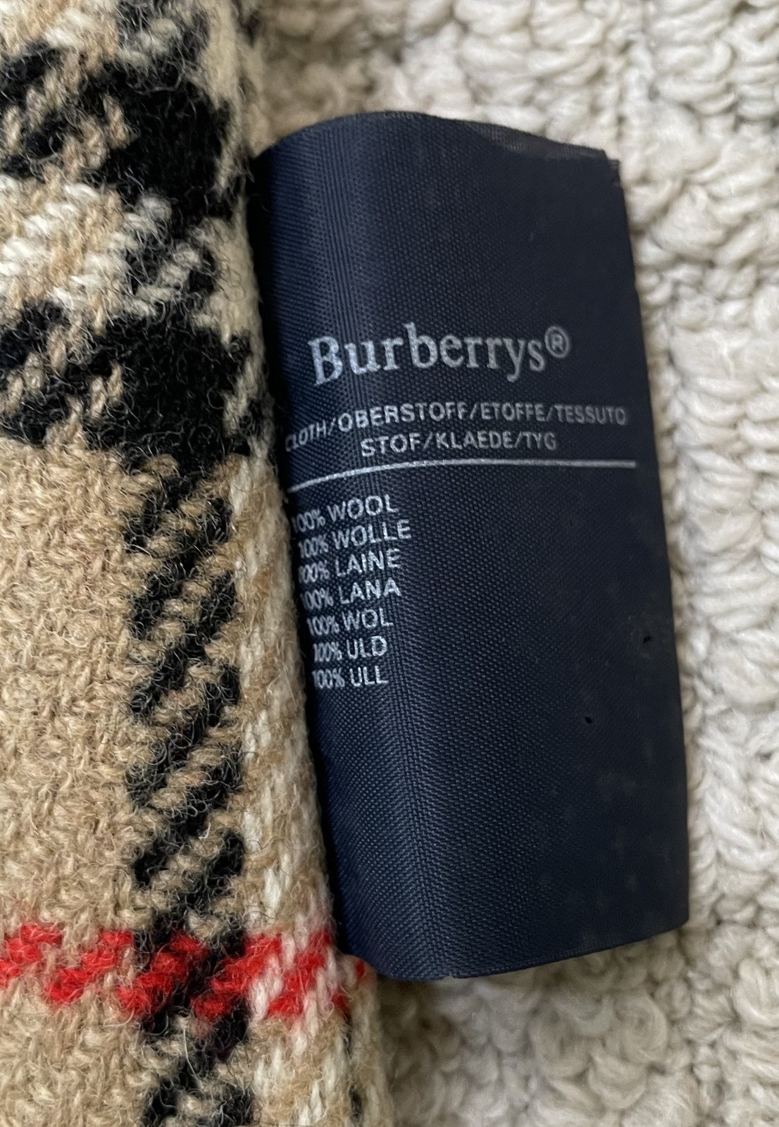 VTG Burberry’s Nova Check Trench Coat Lining + Collar ONLY S M L Wool Zip In Out