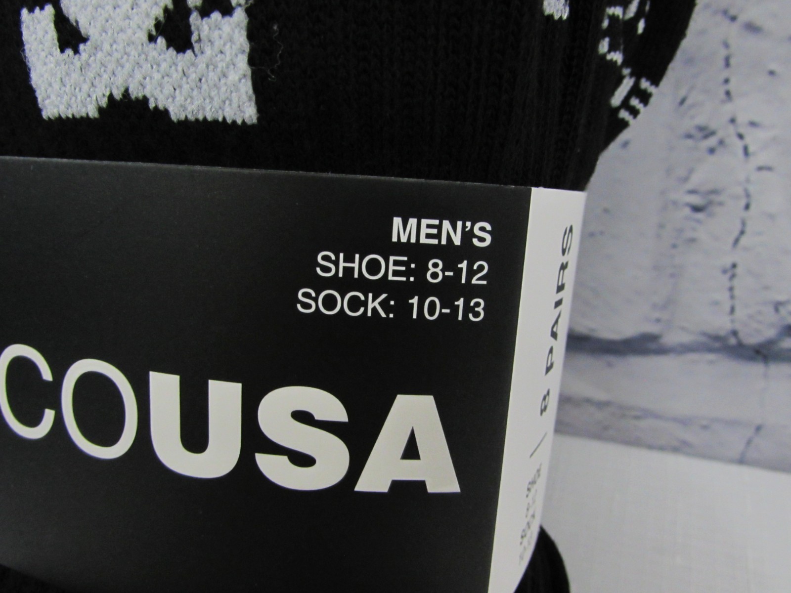 DC SHOES 8 Pack Mens Black Crew Socks Athletic Cushioned Shoe Sizes 8-12 NEW