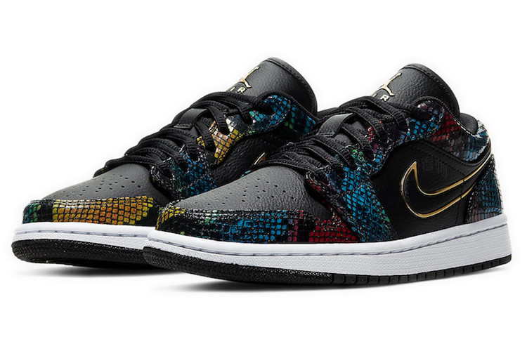 Jordan 1 Low Multicolor Snakeskin 2020 Womens CW5580-001