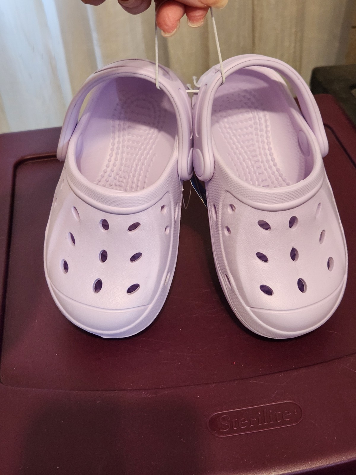 Toddler Girls Lavender Slip On Clogs SizeM 7-8 Brand New w Tag