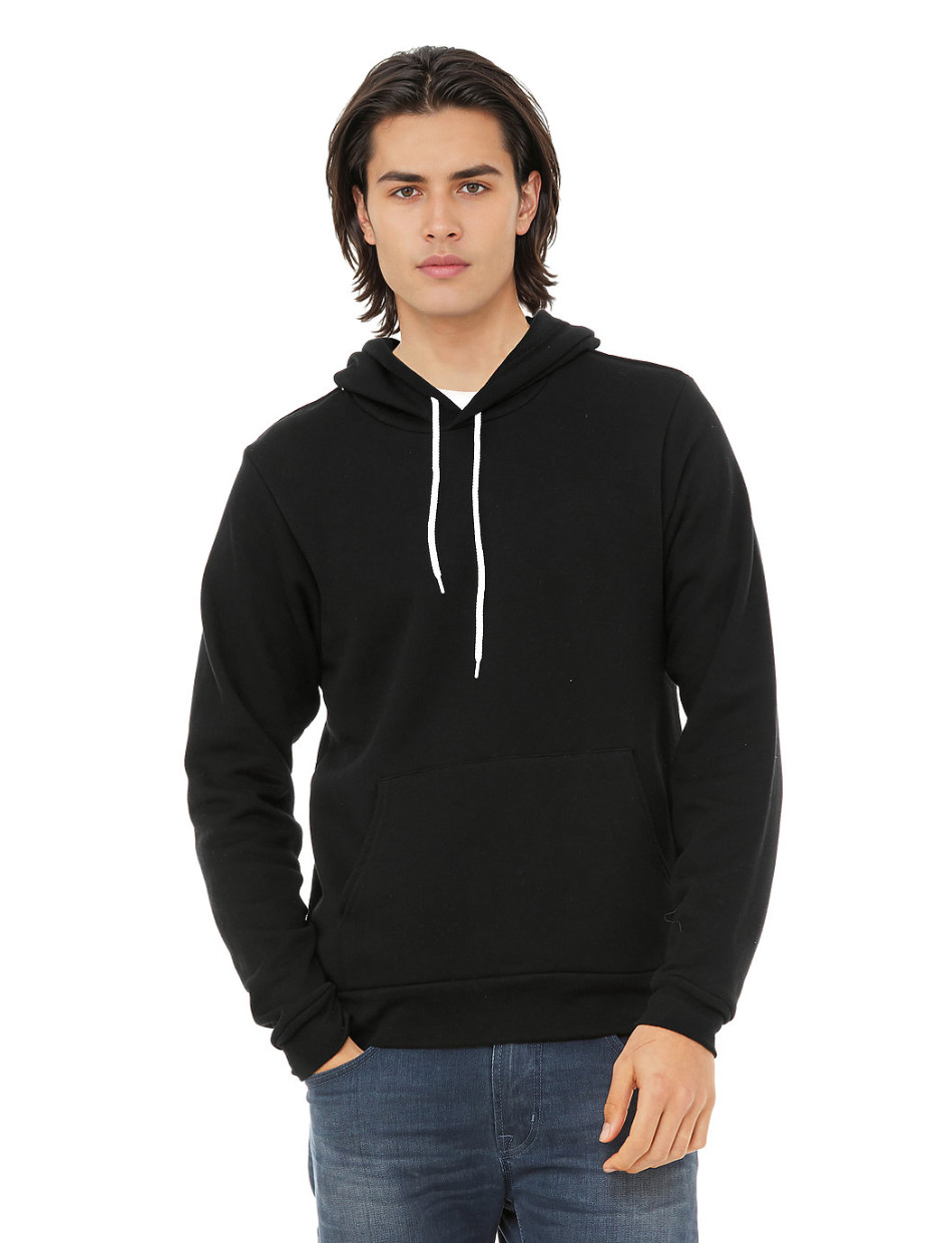 *Brand New* Bella + Canvas 3719 Unisex Fleece Pullover Hoodie BLACK – Small