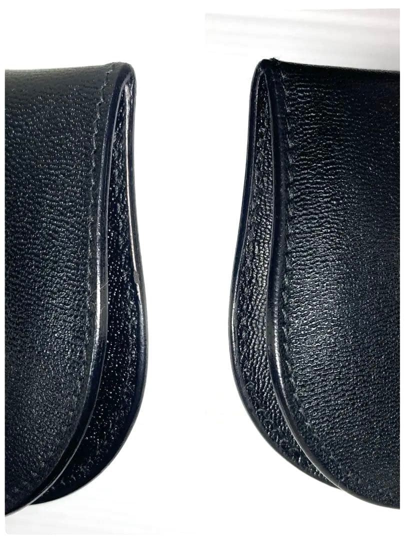 Beautiful Item GUCCI G Logo Leather Coin Case Small Item Holder with Box Black