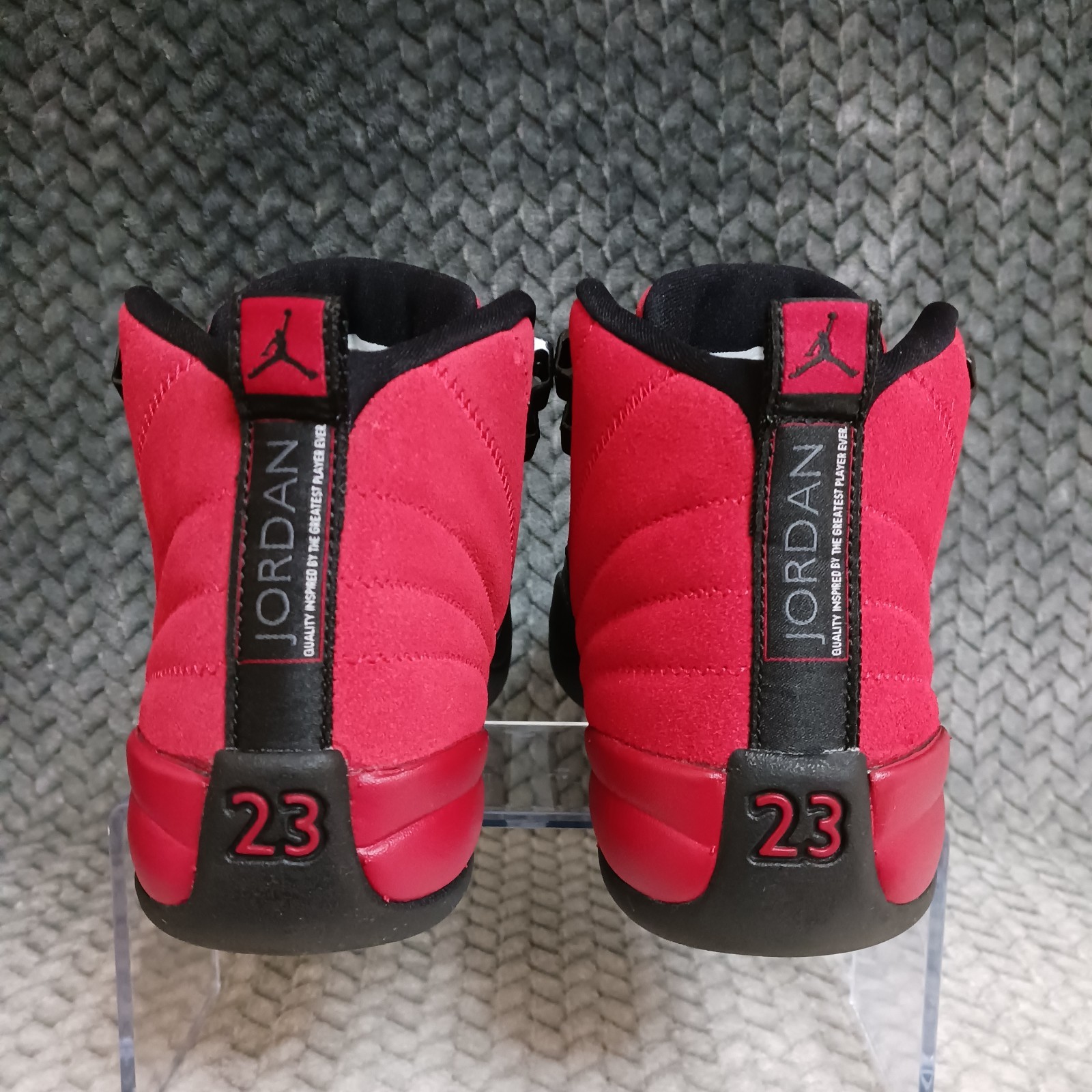 Air Jordan 12 Retro GS Reverse Flu Game Varsity Red Black Sneakers Shoes Sz 4.5Y