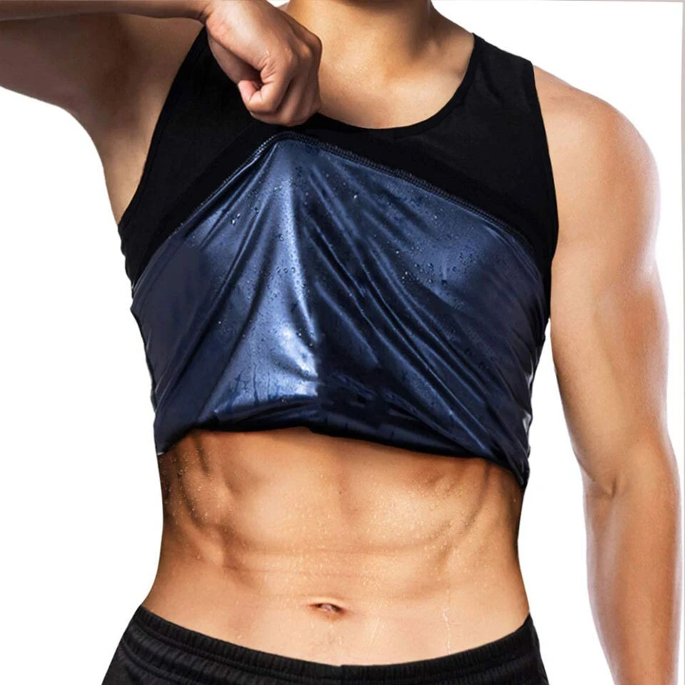 CGTFY Gynecomastia Compression Tank Top Men Sauna Slimming Shaper Sweat Vest US