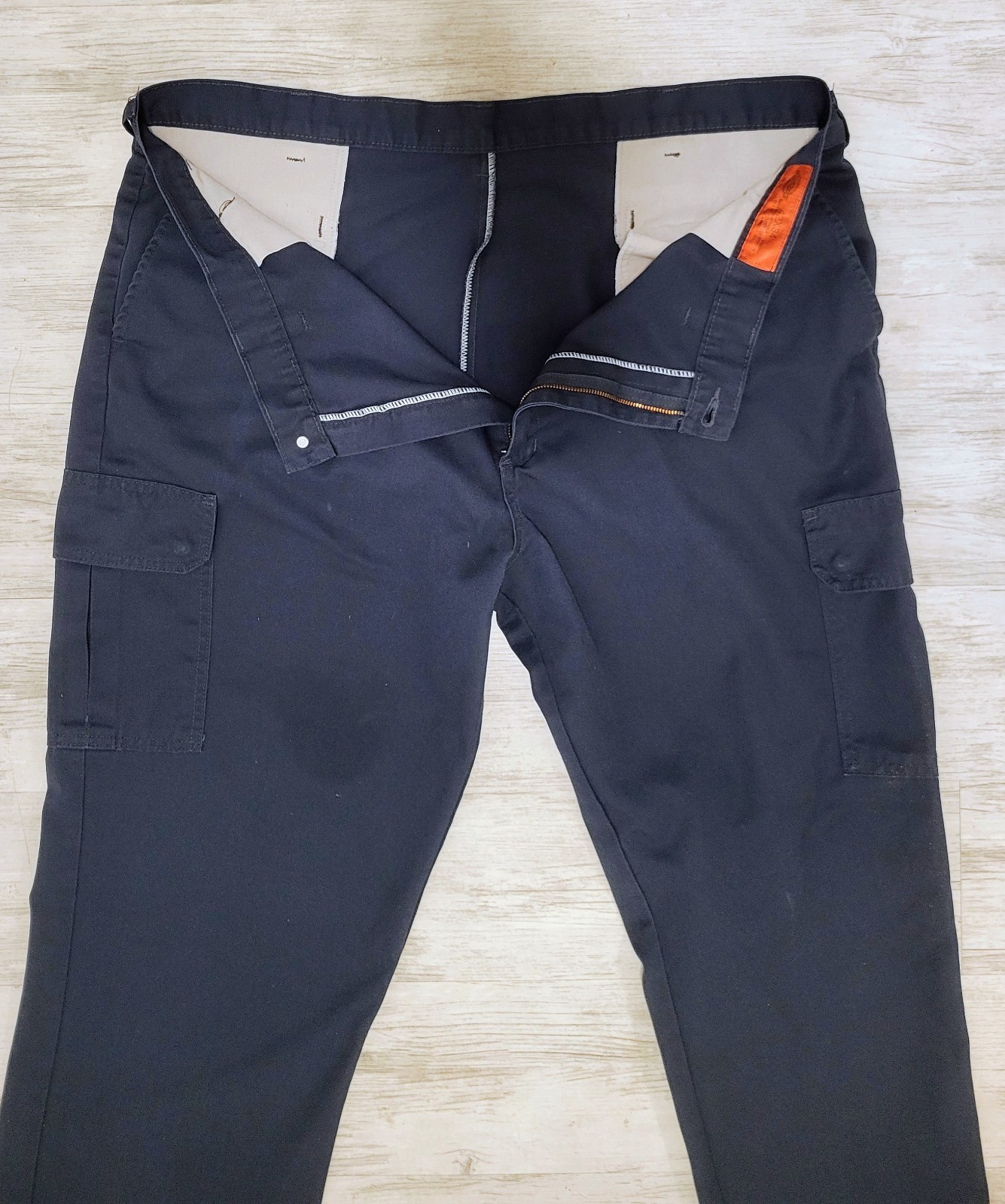 Dickies Industrial Cargo Pant Relaxed Fit Straight Leg Navy Uniform Mens 42×34