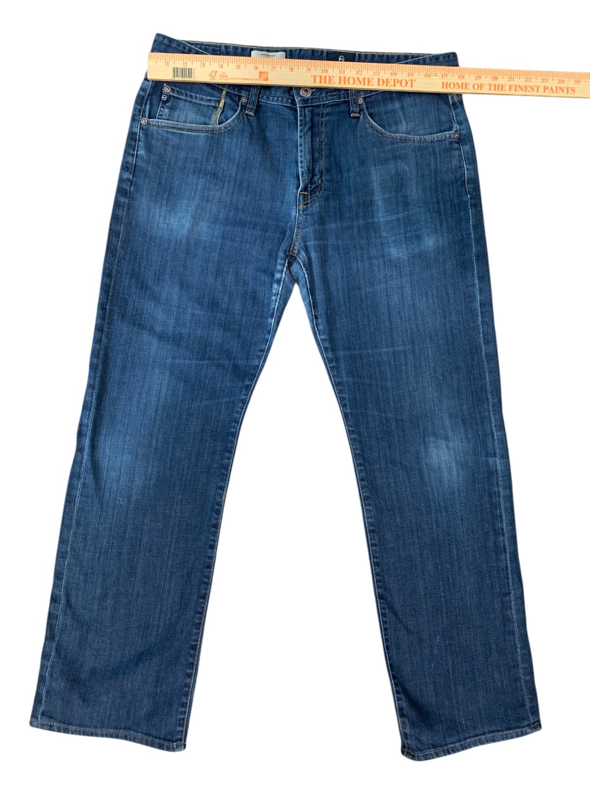 AG Adriano Goldschmied The Protégé Jeans Mens 36×32 Whiskering Med Wash Made USA