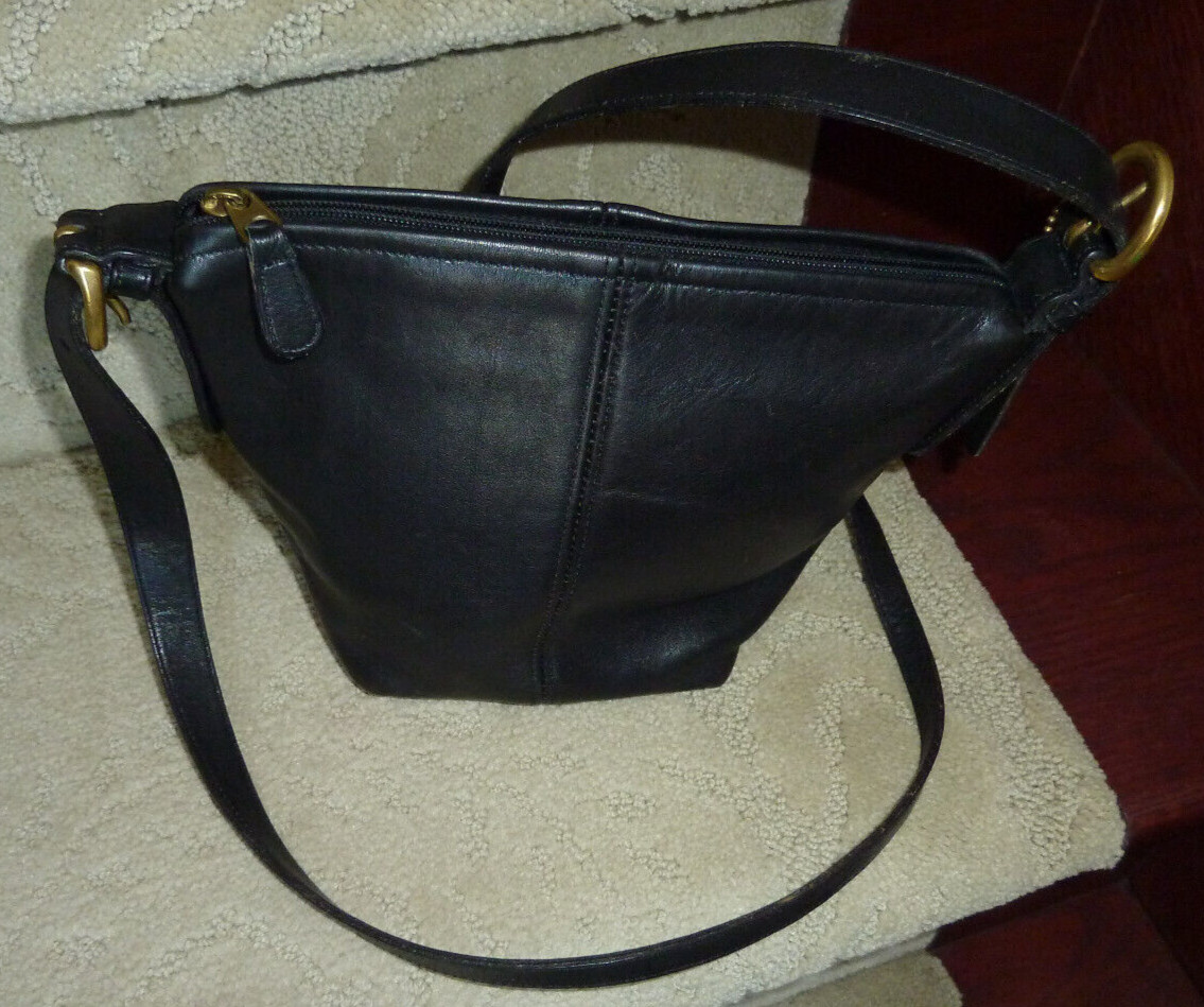 Coach 1980’s Vintage McDougal Black Small Bucket Crossbody Bag