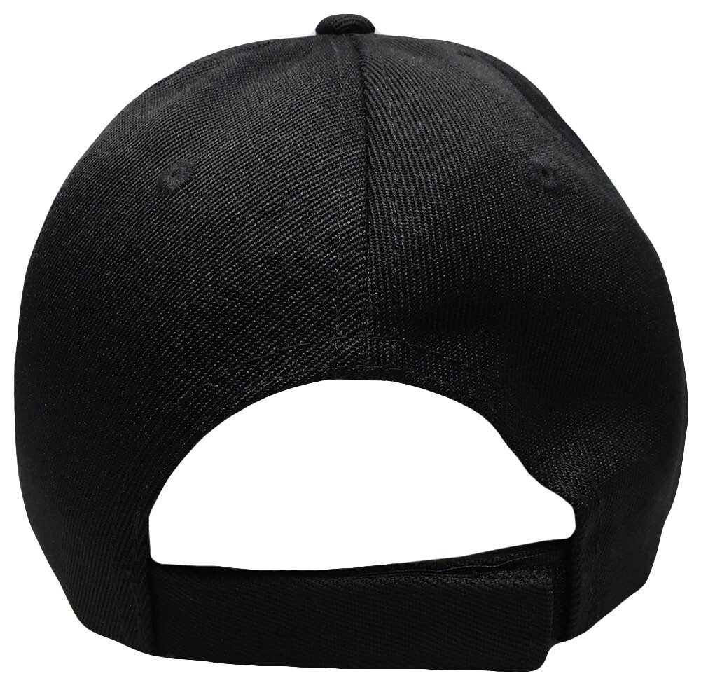 USA American Lt Grey & Black Patch Black Acrylic Adjustable Embroidered Hat Cap