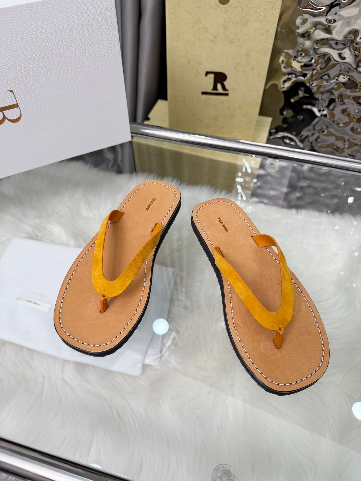 The Row Spring/Summer New Arrivals: Women’s Brown Flip-Flops — Size 38