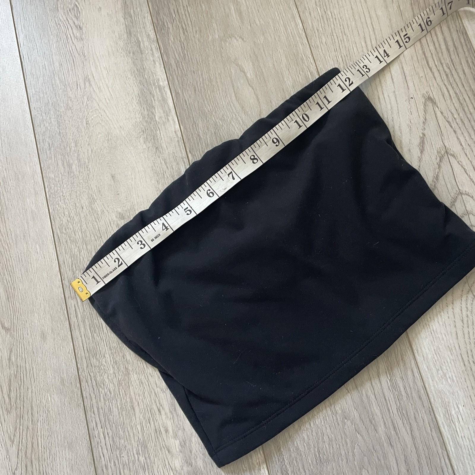 Buffbunny Strapless Top stretch crop womens Black (medium) going out summer