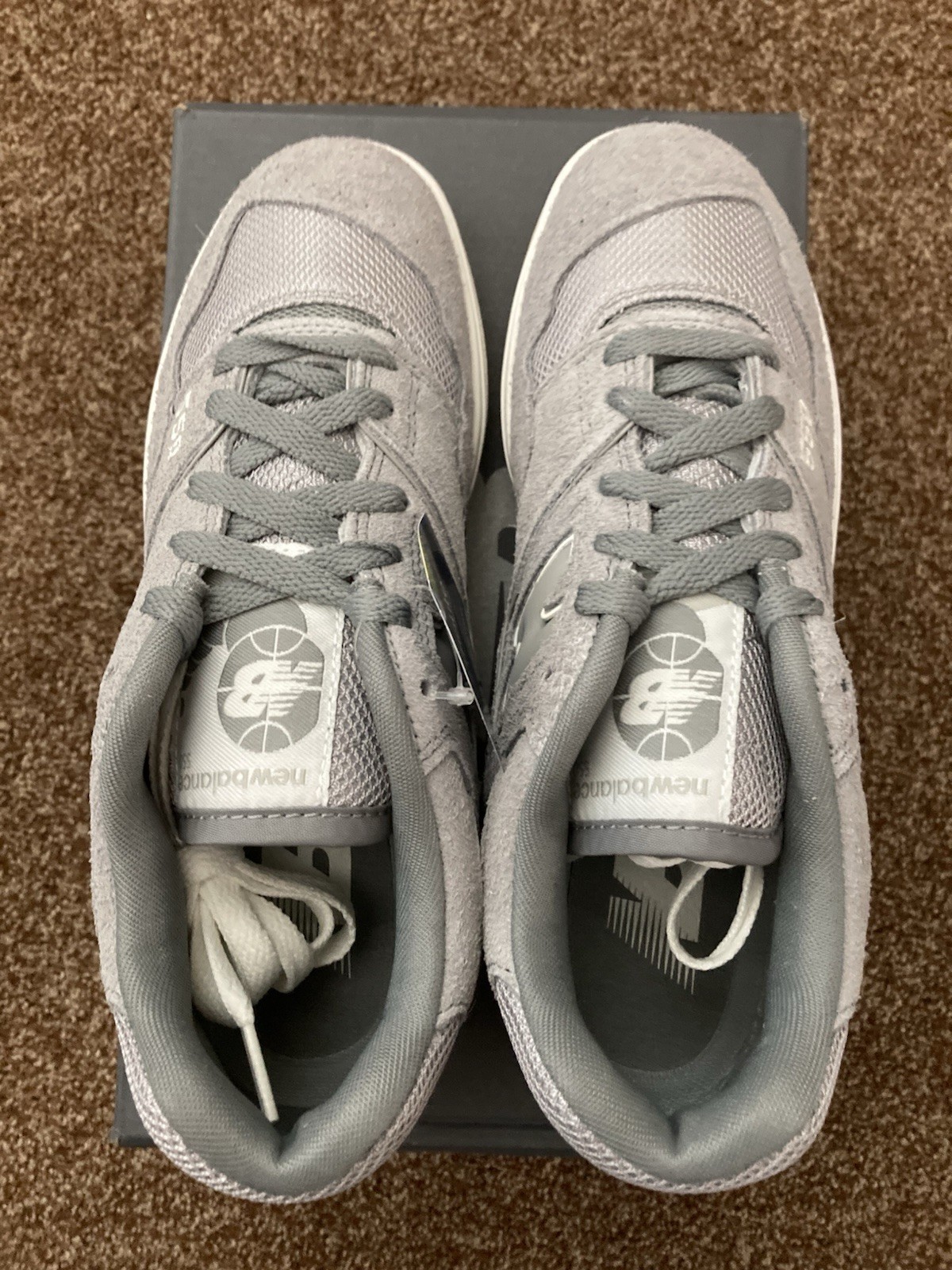 New Balance 550 Slate Grey Low Top Suede Shoes
