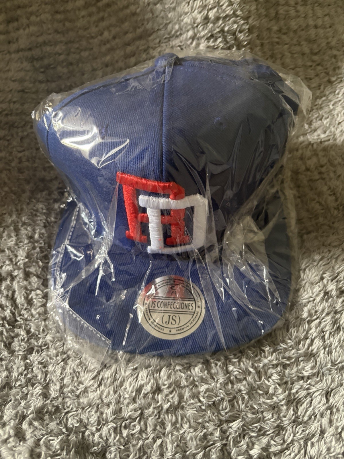 JS Confecciones Dominican Republic Flag Blue Snapback Hat Adjustable