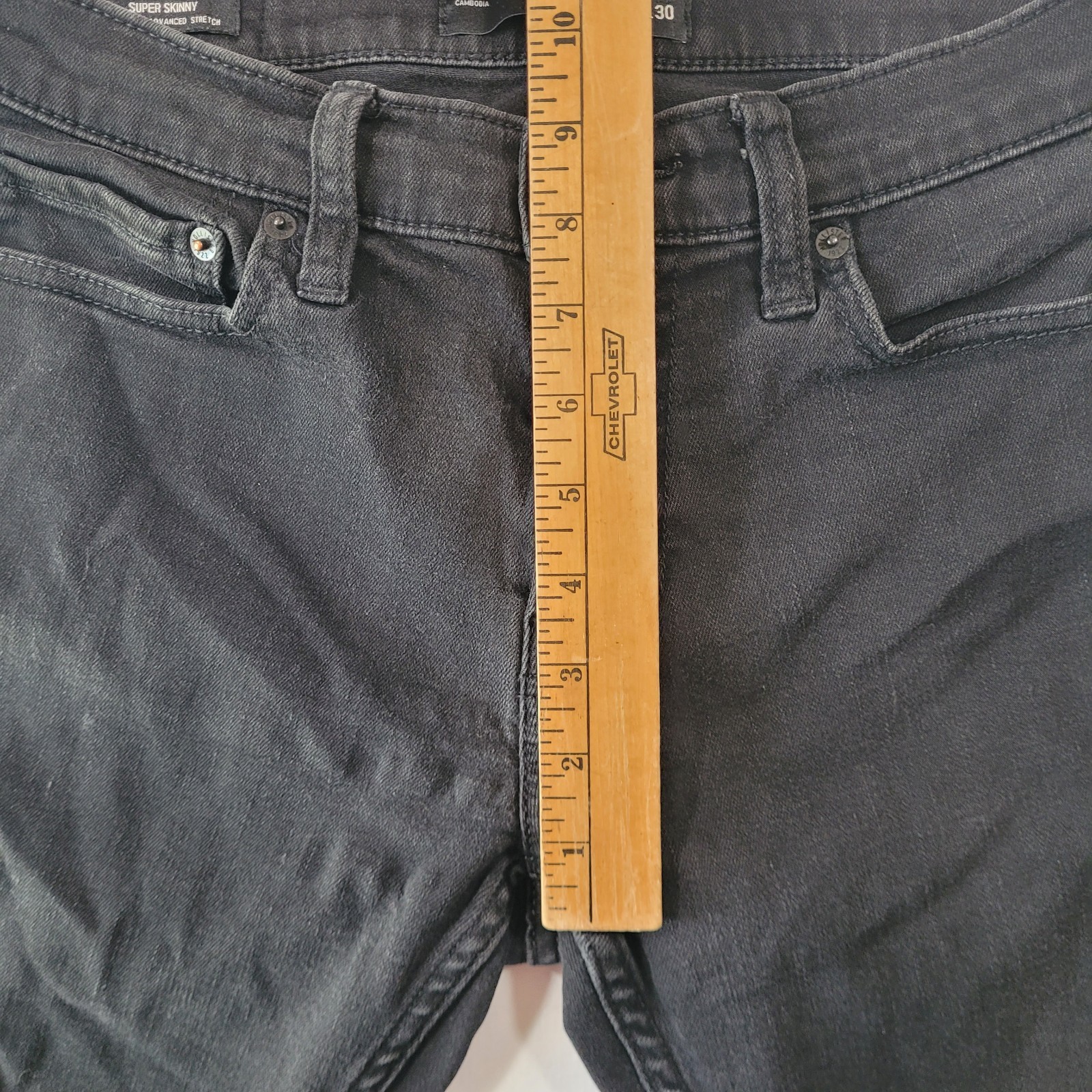 Hollister Super Skinny Jeans Men’s 30×30 Faded Black Advanced Stretch Denim