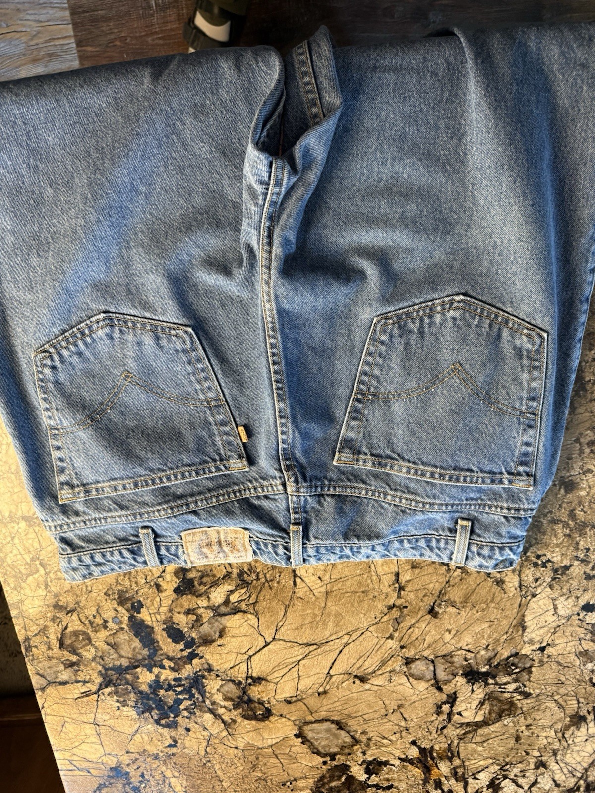 VTG Levi’s 540 Relaxed Fit Y2K Brown Tab Men’s Blue Jeans Size 42×30 USA Made