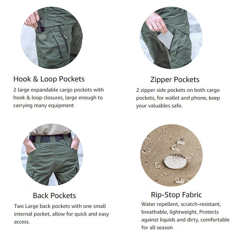 US Soldier Tactical Pants Waterproof Men Cargo Work Pants Outdoor Combat Pant
