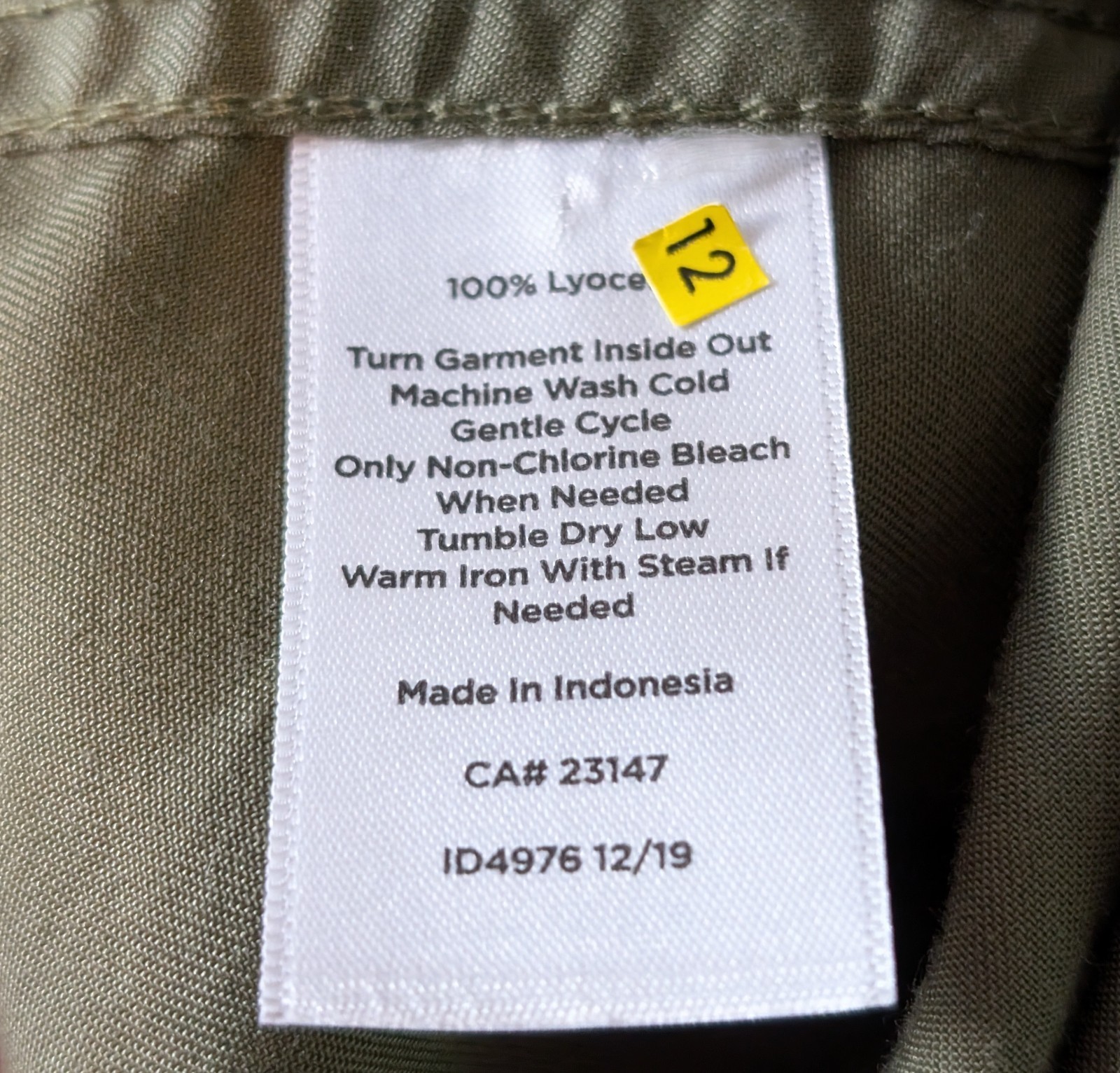 NWOT Talbots Size XL Petite Utility Blouse Roll Tab Sleeves Lyocell Safari