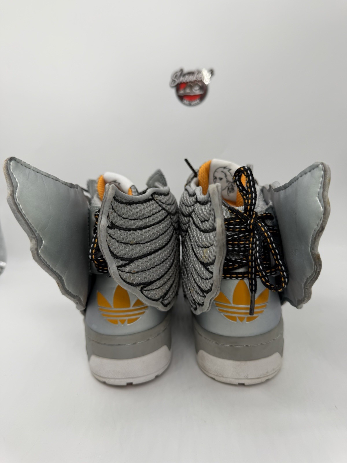 Adidas Jeremy Scott JS Wings 2.0 Metallic Silver Orange G61109 Men’s Size 7.5